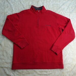 Columbia Red Qtr Zip Sweatshirt Size Medium